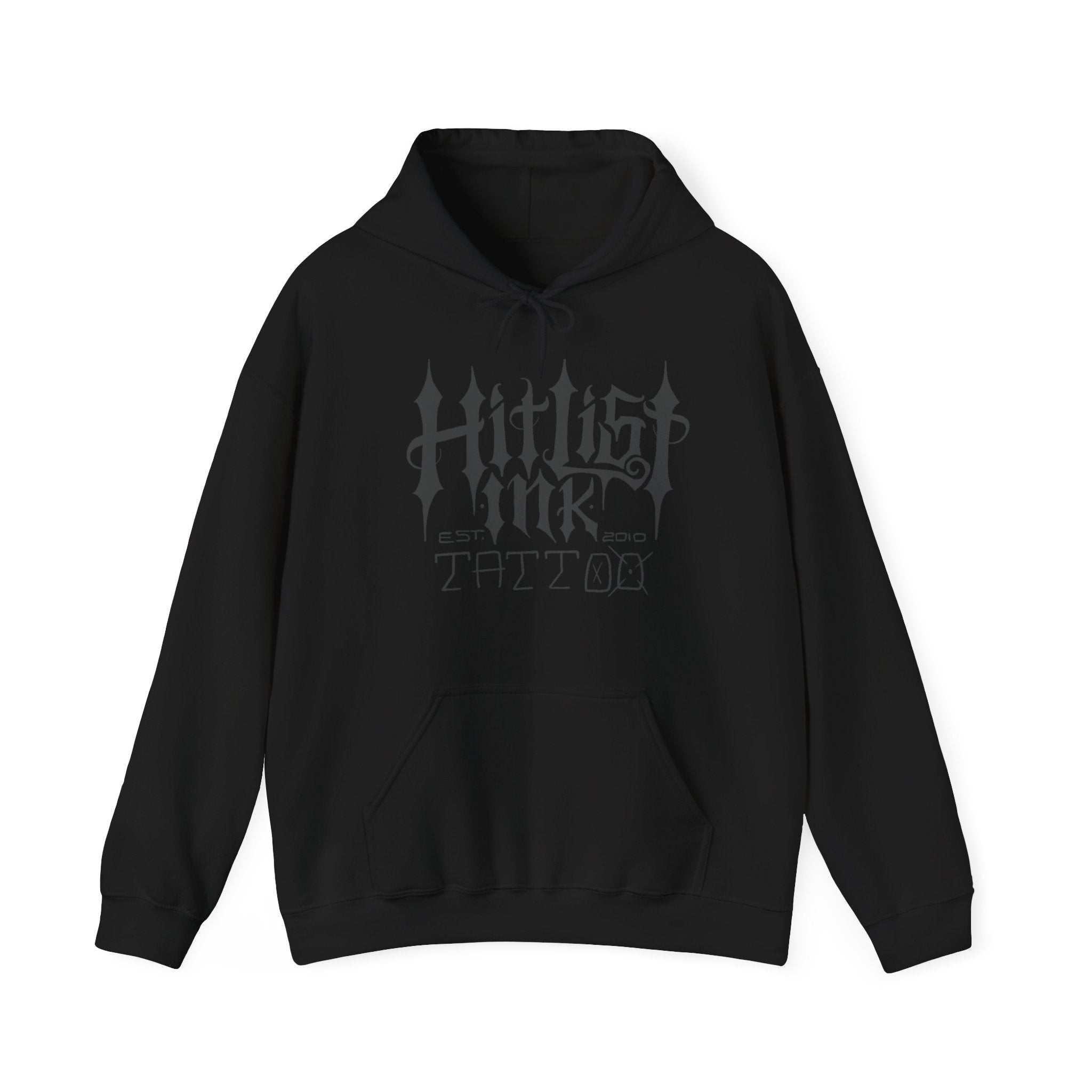 Midnight jagged logo hoodie – hitlistink